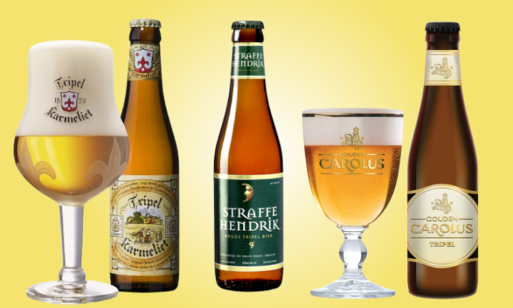 Drie tripel bieren